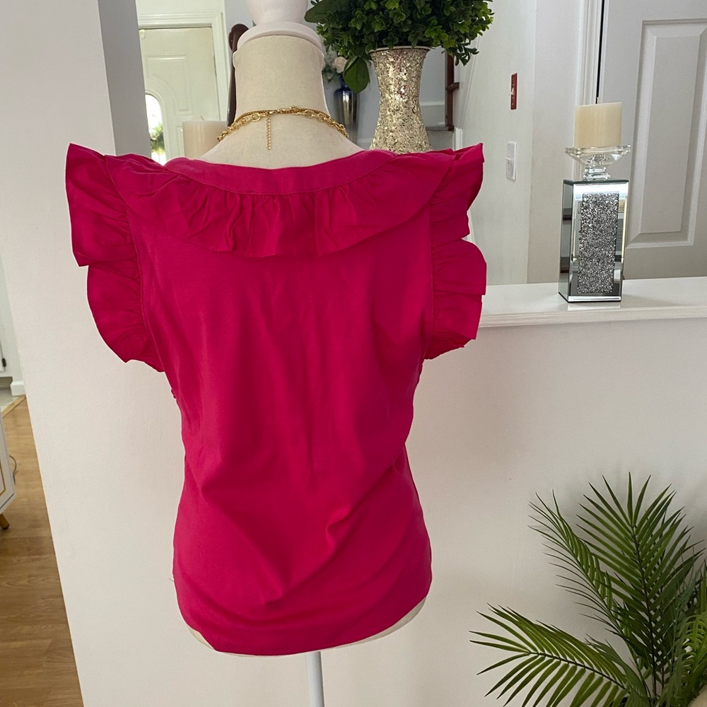 TOMMY HILFIGER WOMEN’S PINK BLOUSE SIZE M - Picture 6 of 10